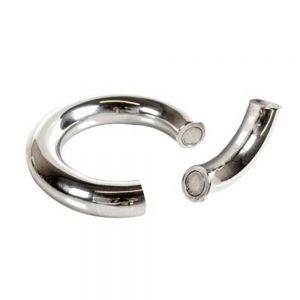 Stainless Steel Magnetic Donut Cock Rings 55 mm. BONERRINGS Stainless Steel Black Label